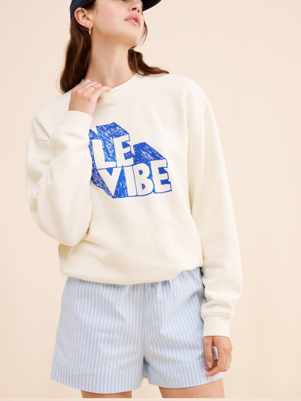 Clare V. Le Vibe Oversized Sweatshirt